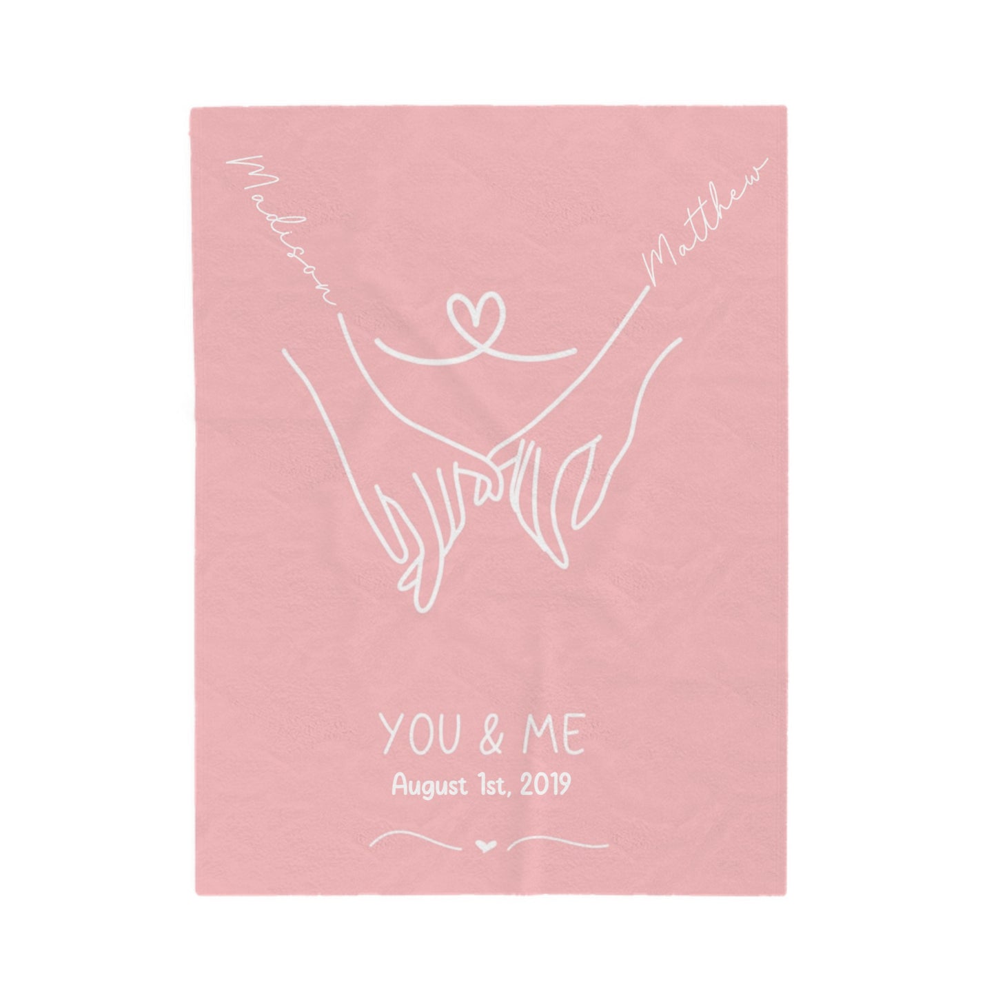 "You & Me" Custom Name Blanket