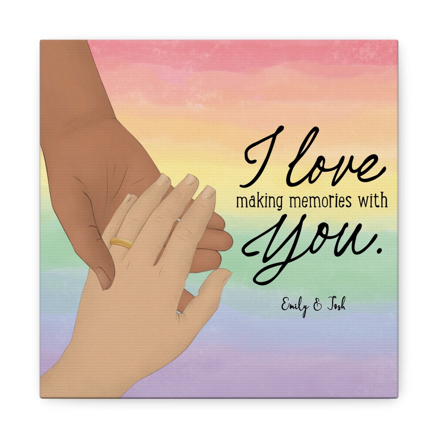 Holding Hands Custom Canvas