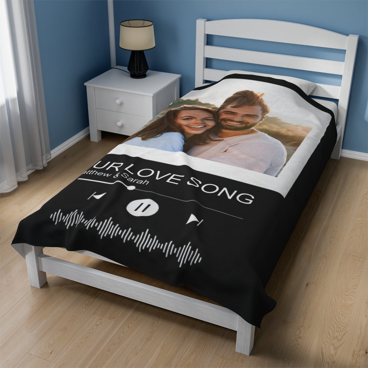 Our Song Custom Couples Photo Blanket