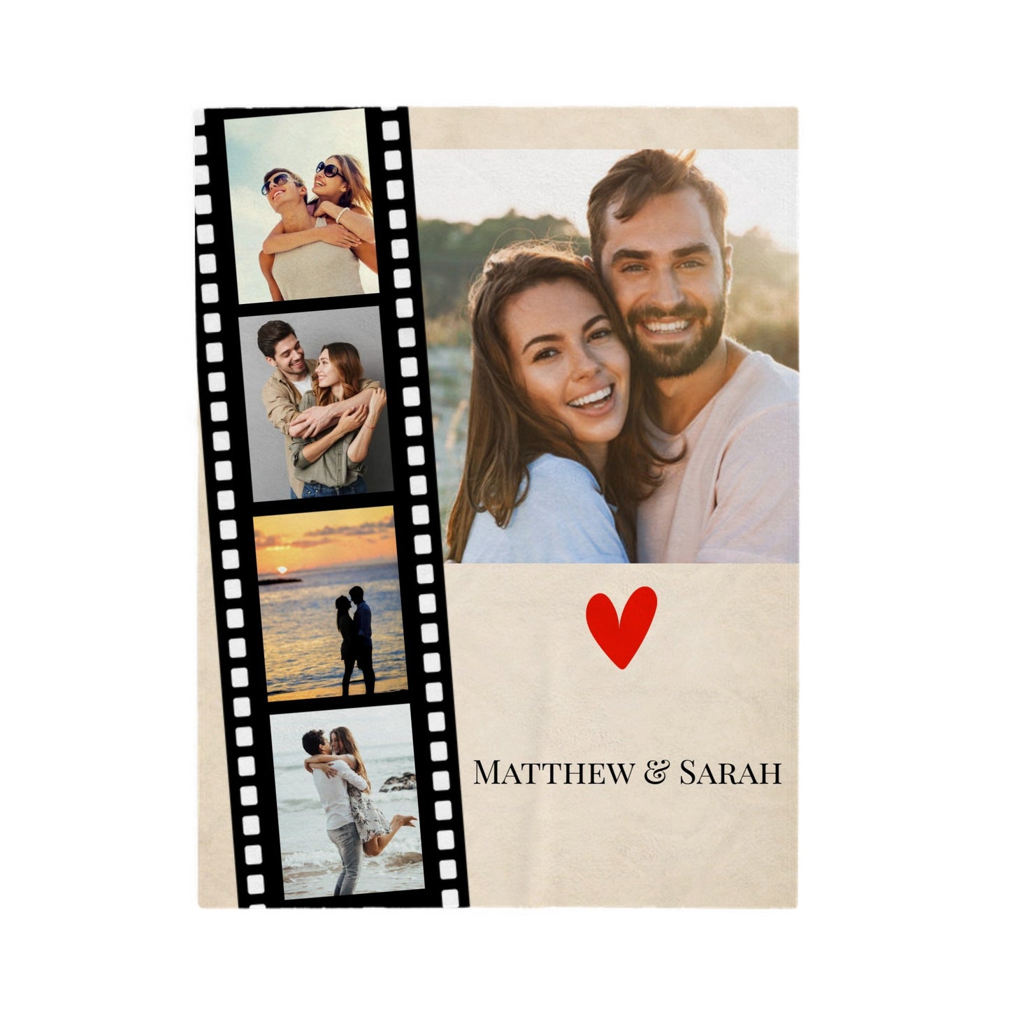 Movie Film Couples Collage Blanket