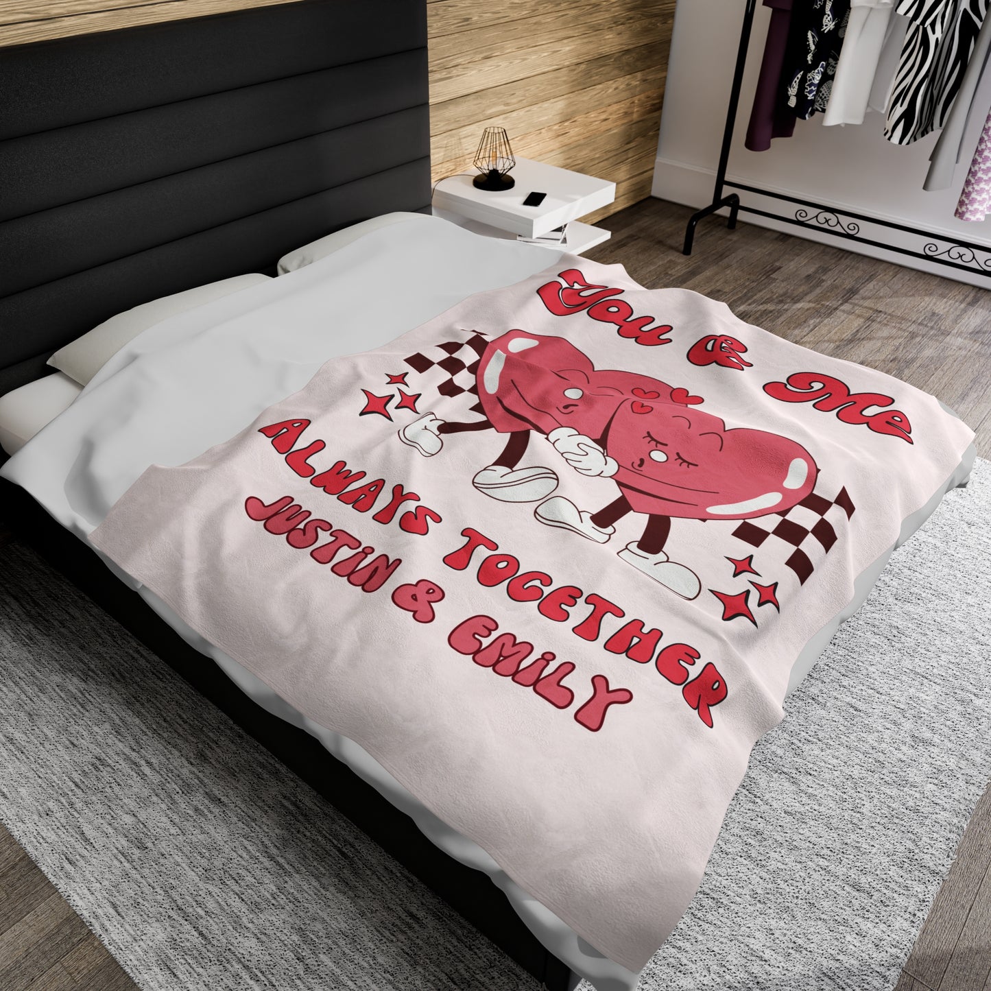 You & Me Valentines Blanket