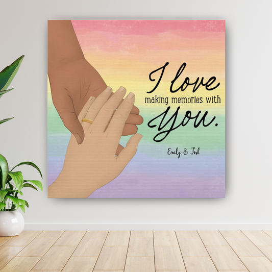 Holding Hands Custom Canvas