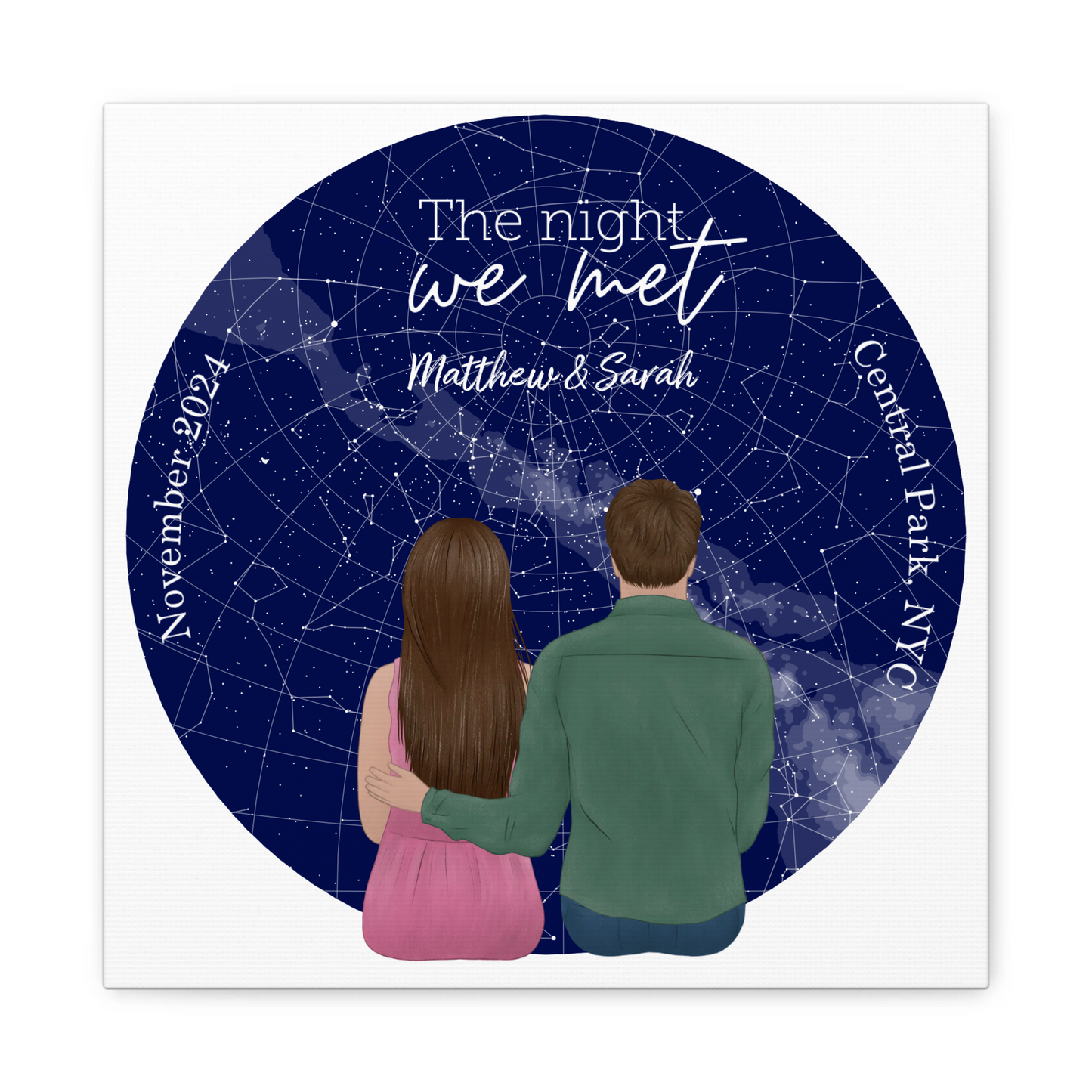 Custom Square Star Chart Canvas