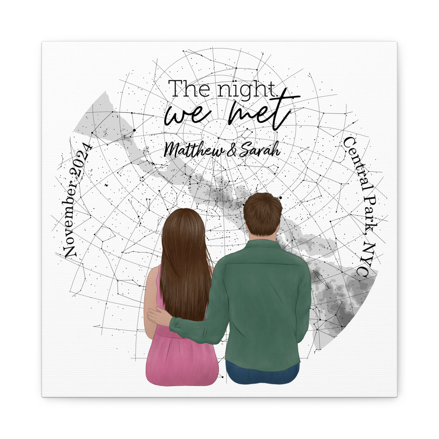 Custom Square Star Chart Canvas