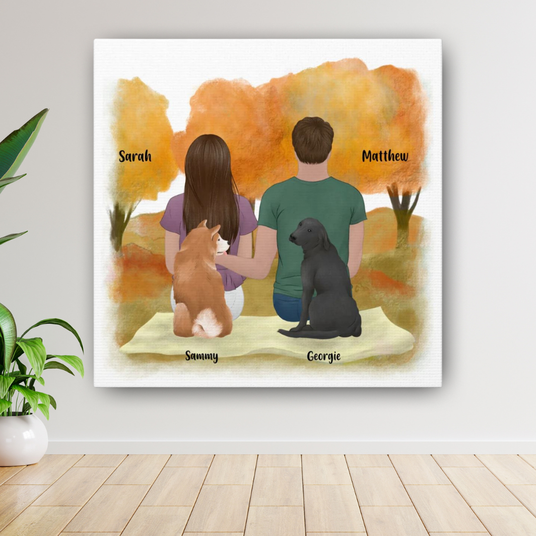 Picnic With Dog(s) Custom Canvas