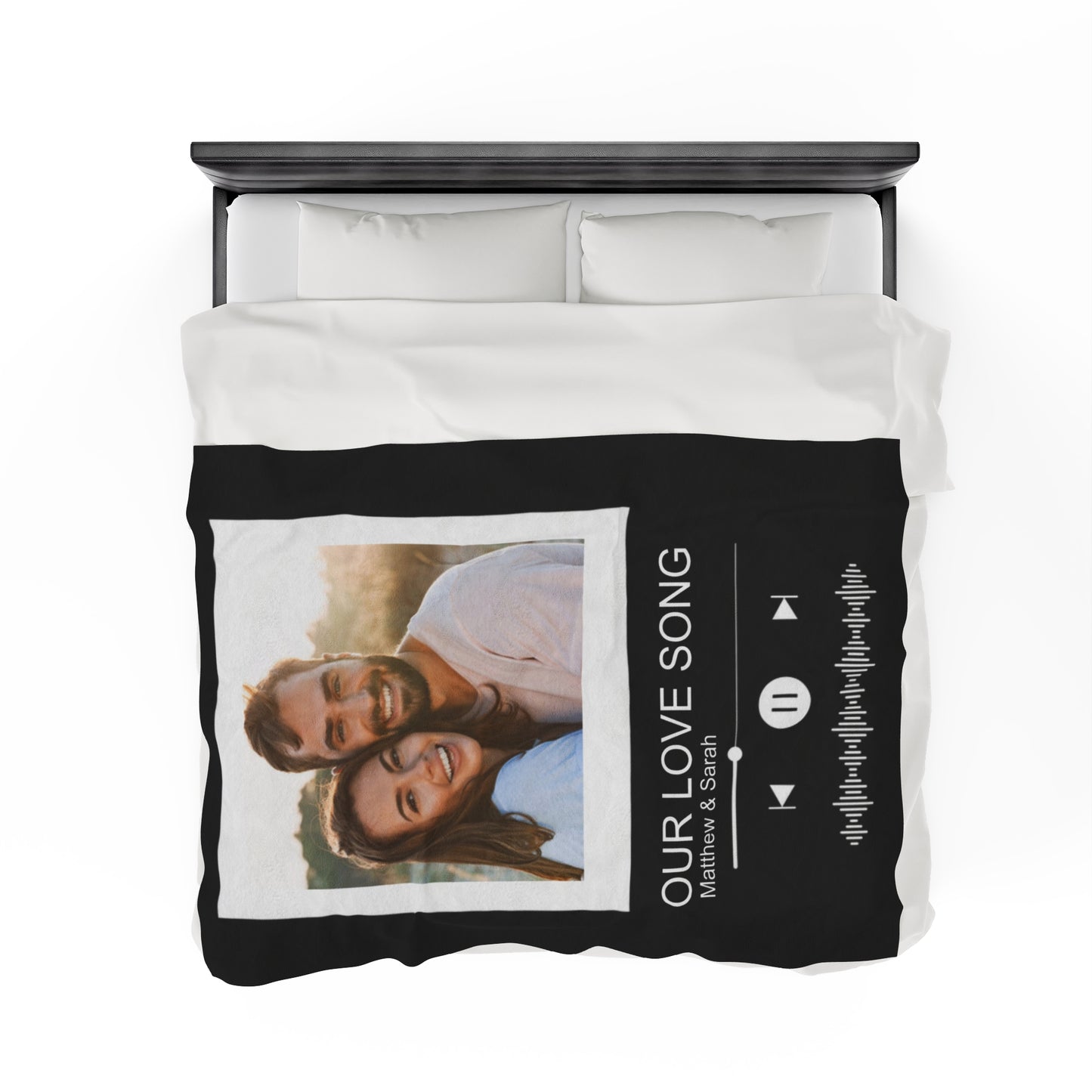 Our Song Custom Couples Photo Blanket