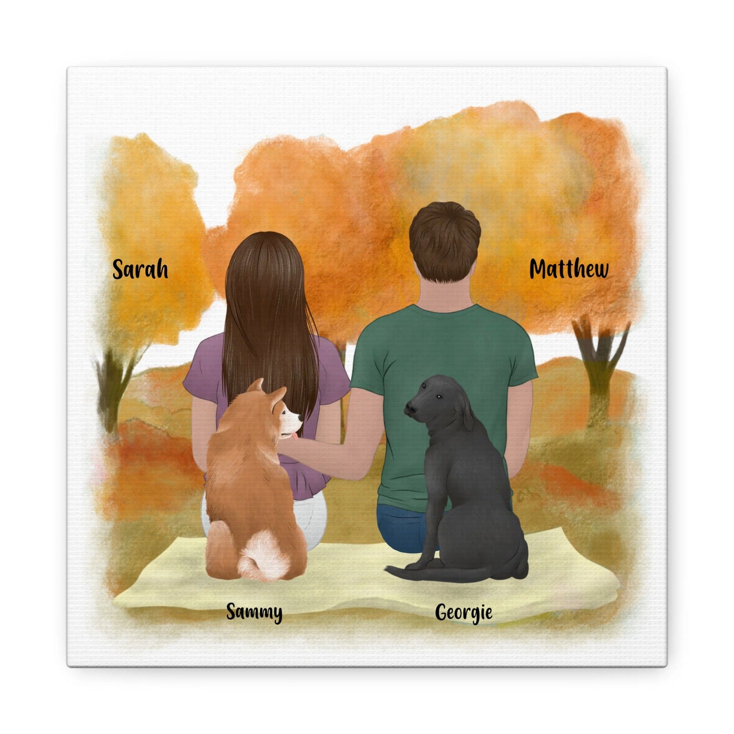 Picnic With Dog(s) Custom Canvas