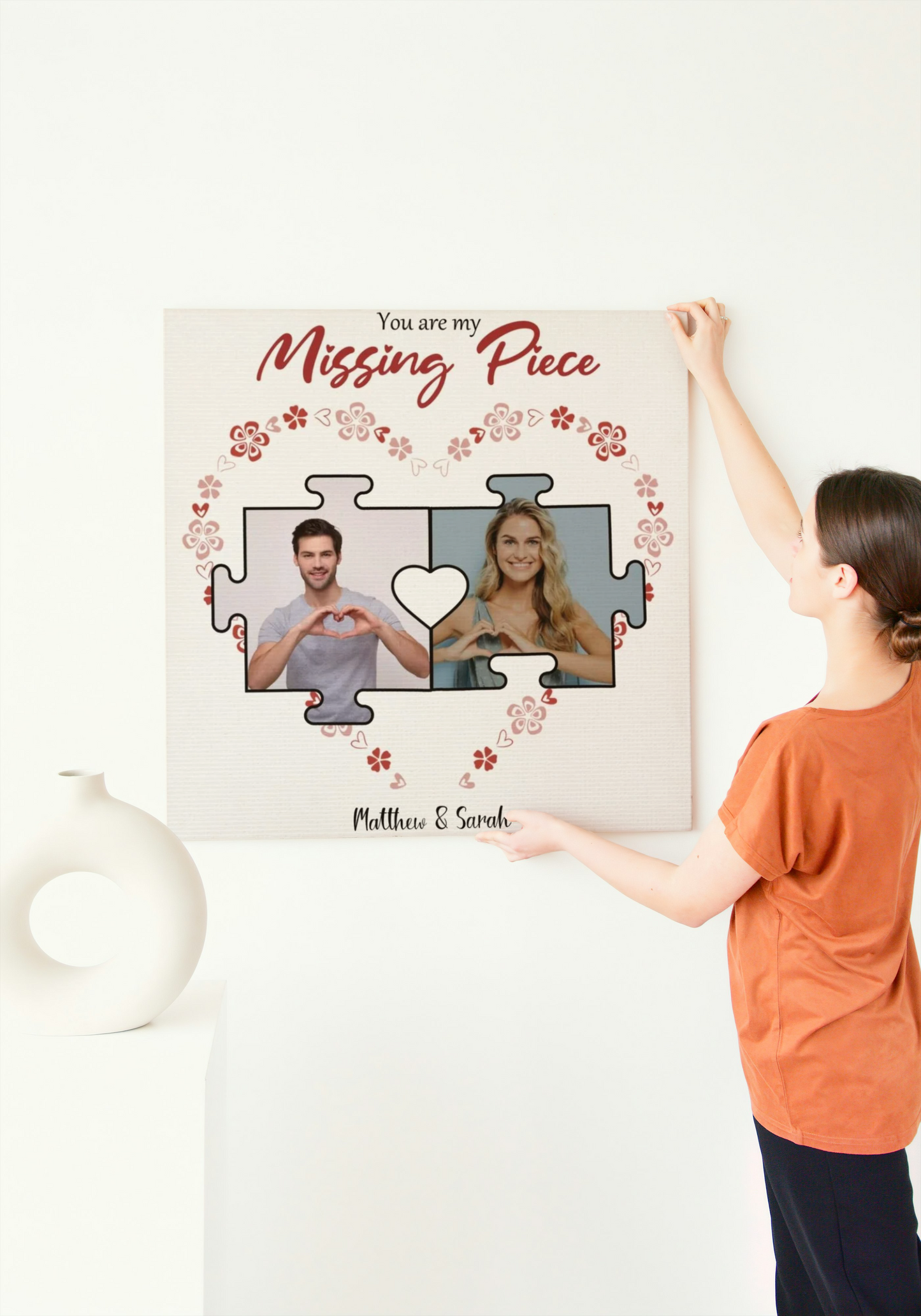 You Are My Missing Piece Custom Canvas