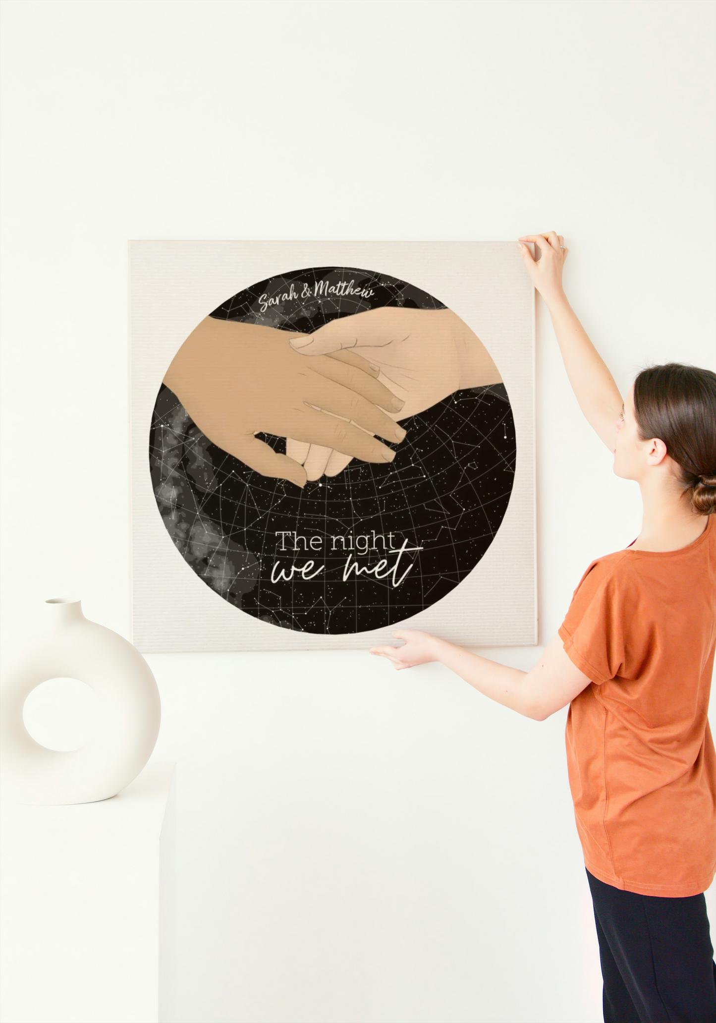 "The Night We Met" Custom Star Chart Canvas