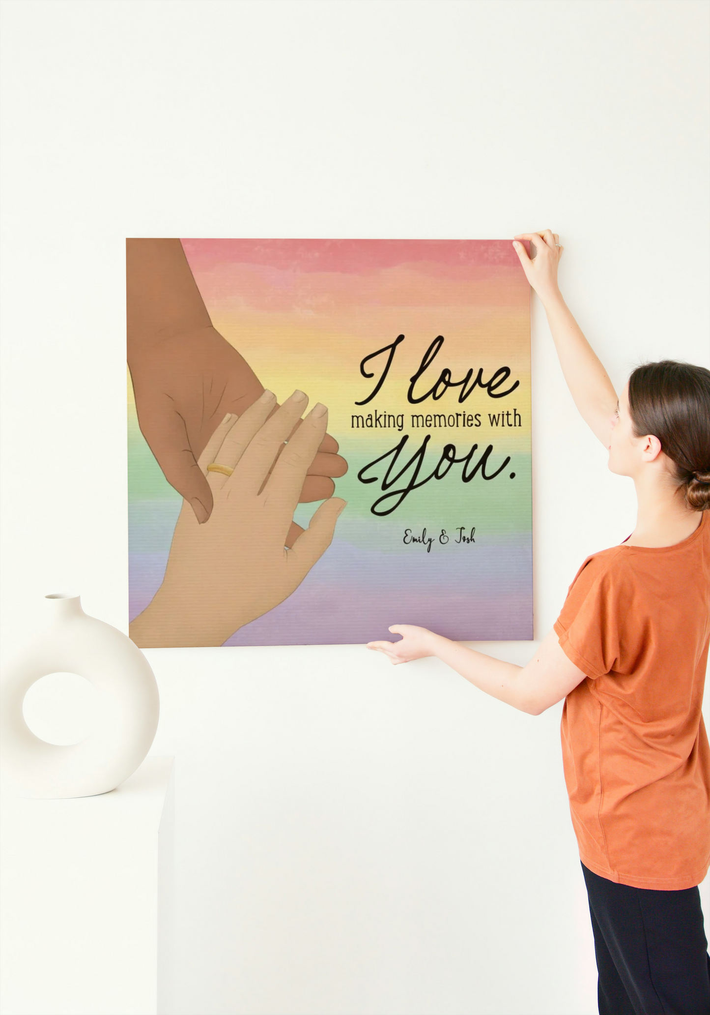 Holding Hands Custom Canvas