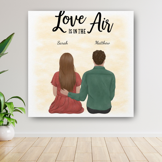 "Love Is In The Air" Couples Custom Canvas