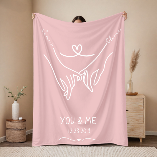 "You & Me" Custom Name Blanket