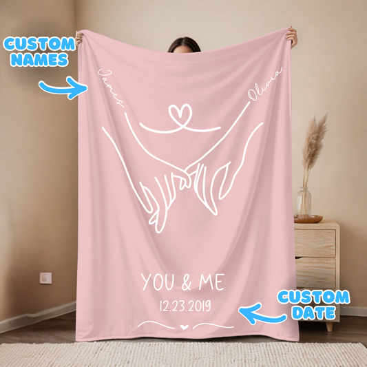 "You & Me" Custom Name Blanket