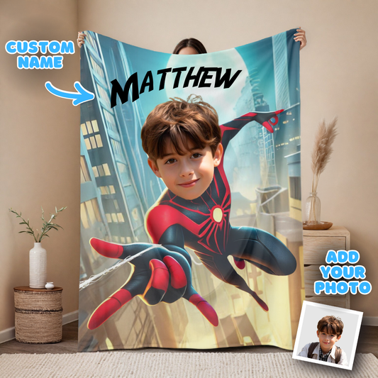 The Spider Boy City Blanket